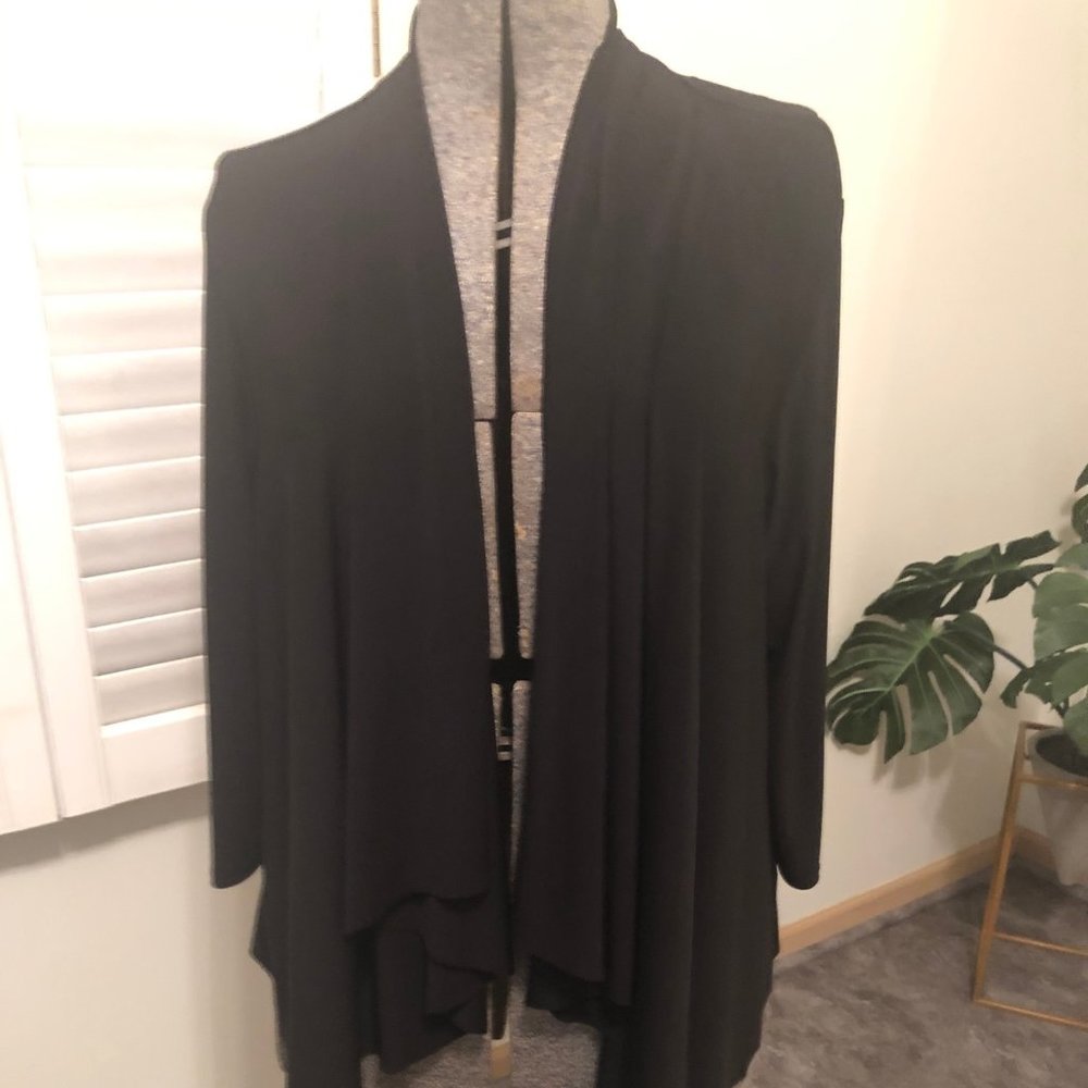 Black cardigan slinky blazer